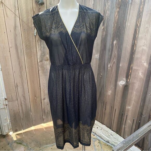 Vintage black and gold see through dress - Picture 2 of 13